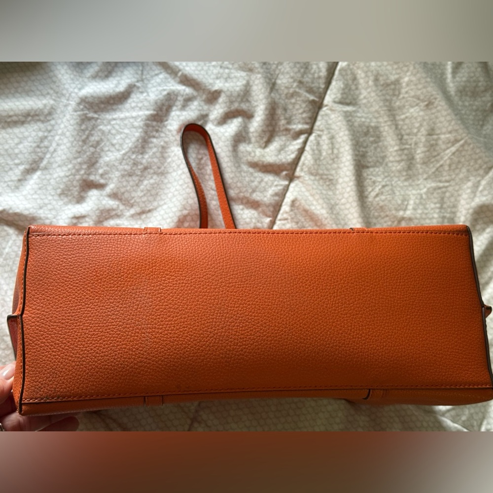 Tory Burch Perry triple compartment Orange Leather Tote - Picture 8 of 13